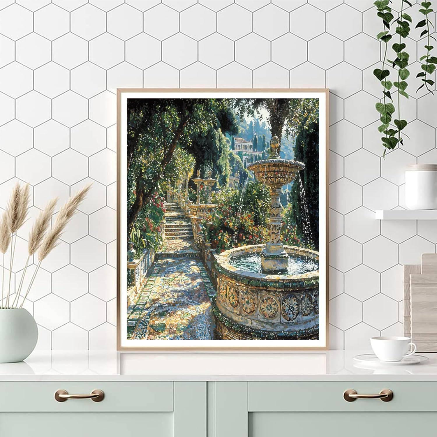 The Hidden Garden At Villa D'este Numbered Painting Kits