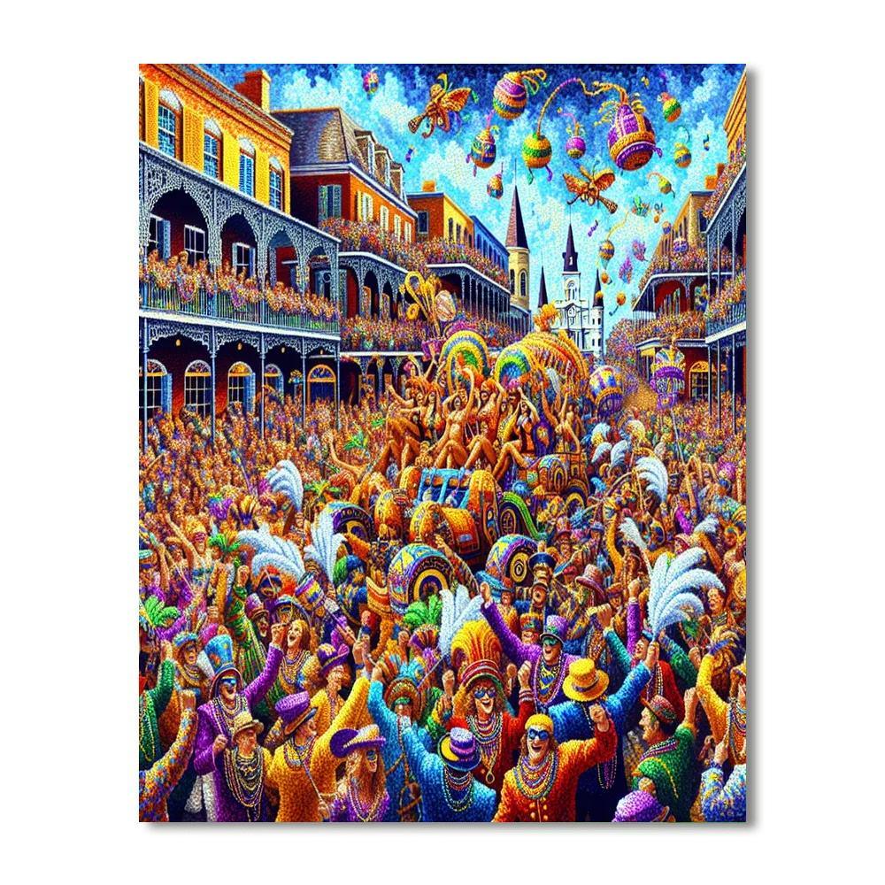 Mardi Gras - New Orleans - Usa Numbered Painting Kits