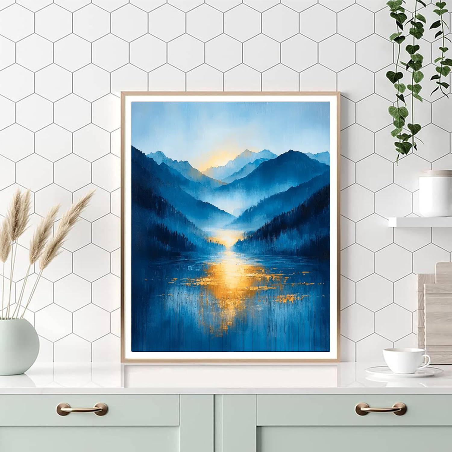 Friedrich Inspired Sublime Mountain Sunrise  Paint By Numbers