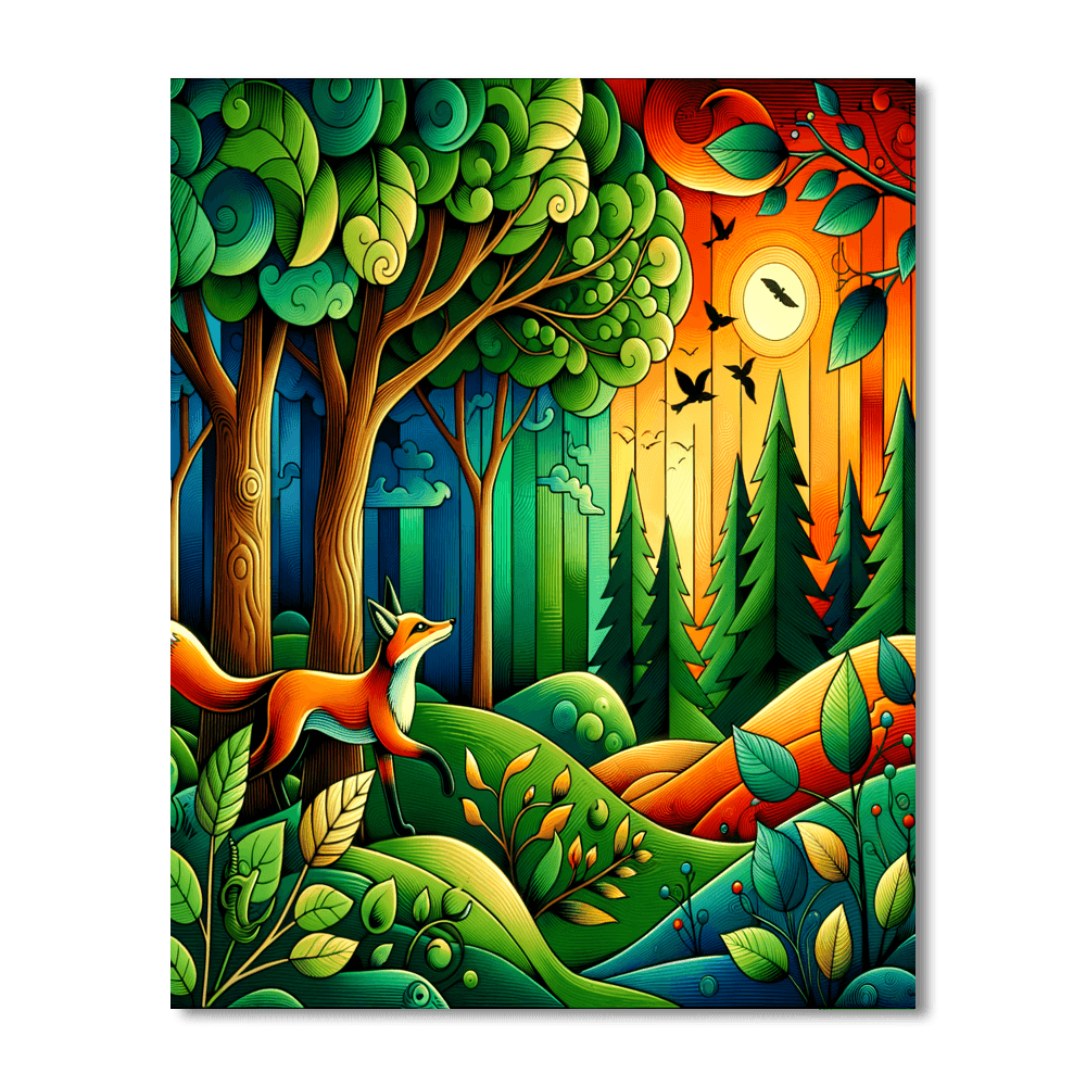 Fox Tale Enchantment Paint By Number