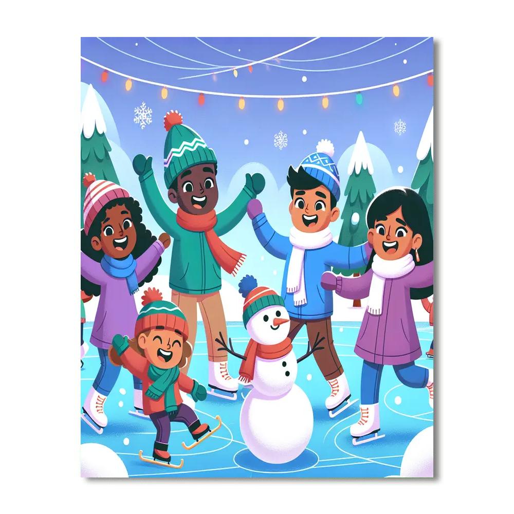 Festive Winter Fun Paint By Numbers