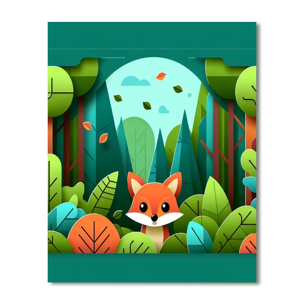 Clever Fox's Forest Exploration DIY Paint By Numbers