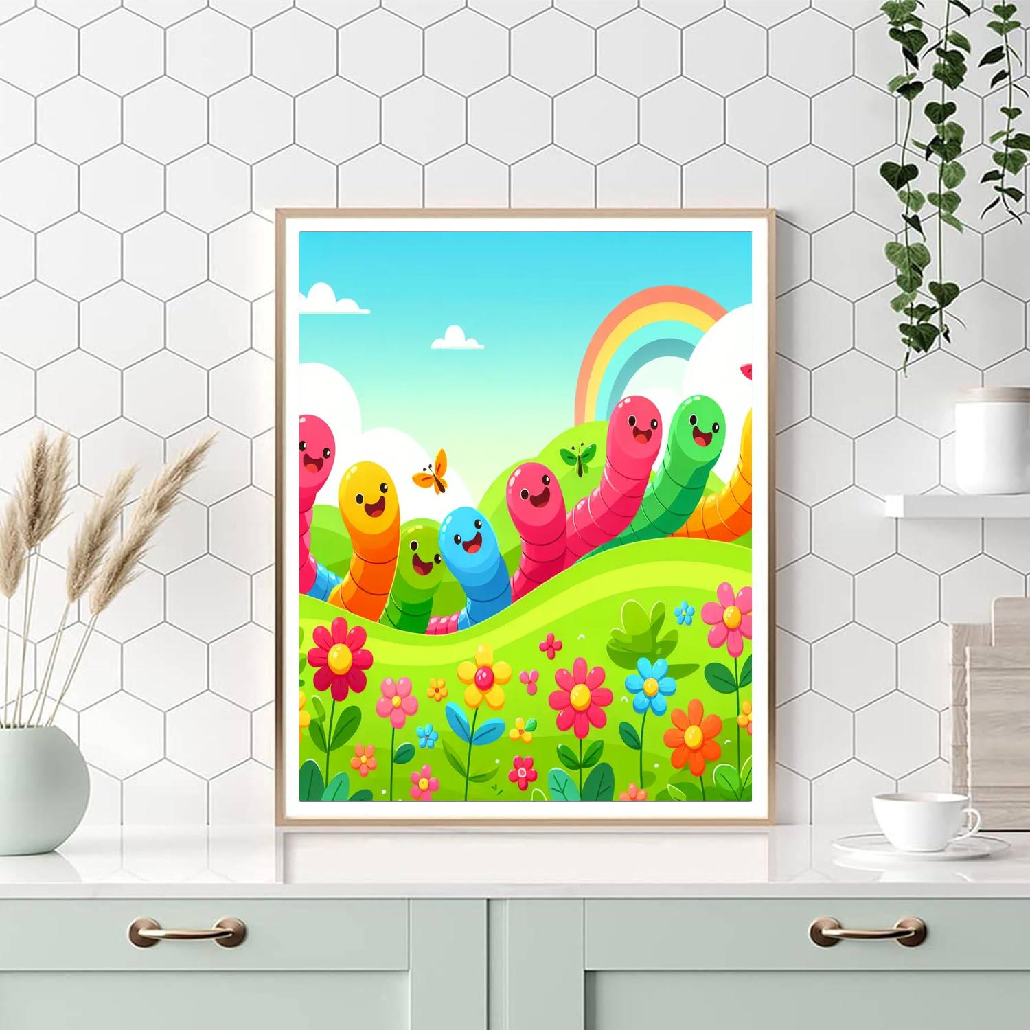Wiggly Worm Race Numbered Painting Kits
