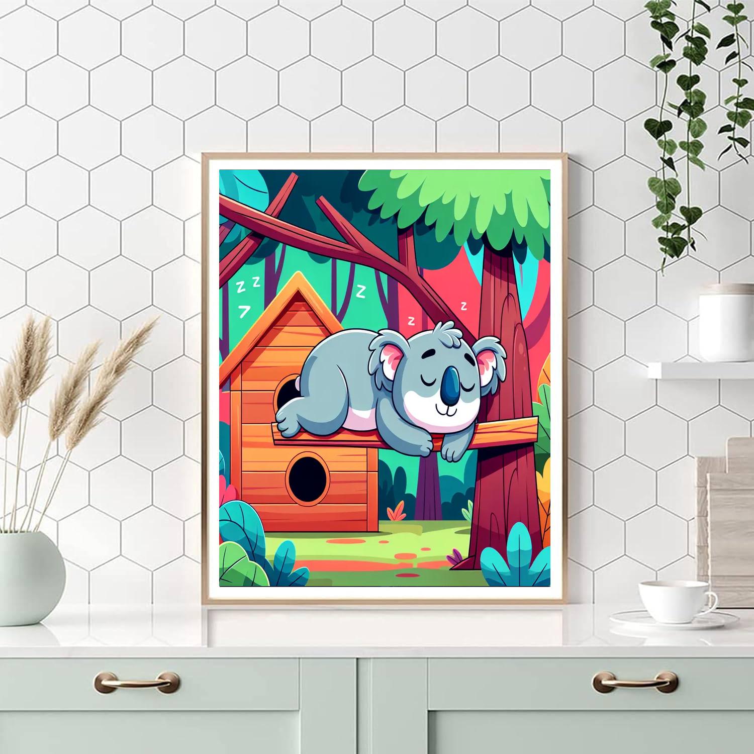 Koala’s Cozy Treehouse Paint By Numbers