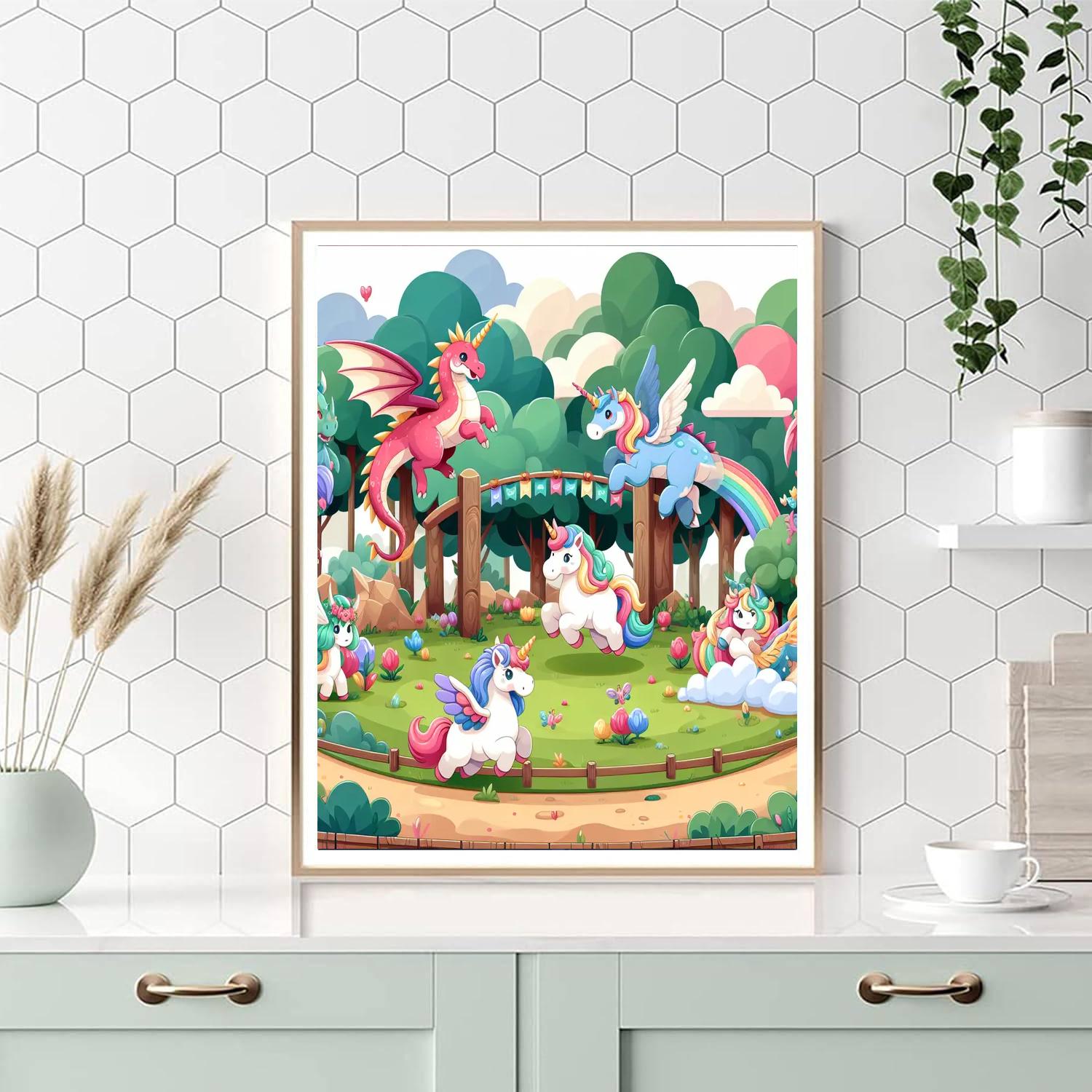 Fantasy Creature Playground Painting Number Kit