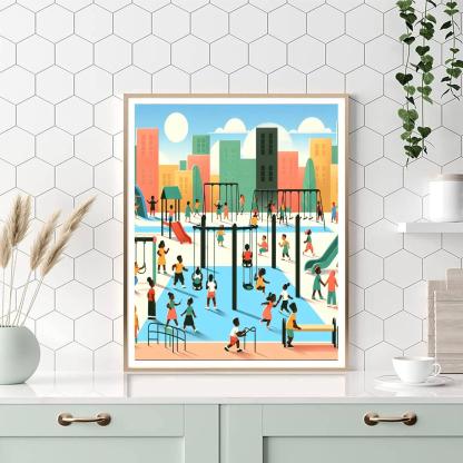 Urban Playground Adventure Numbered Painting Kits