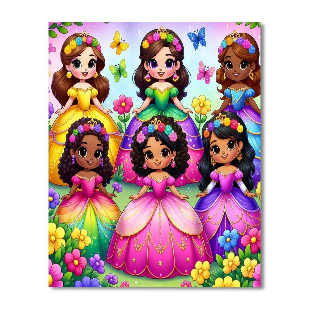 Fairytale Princess Garden Paint By Numbers Art
