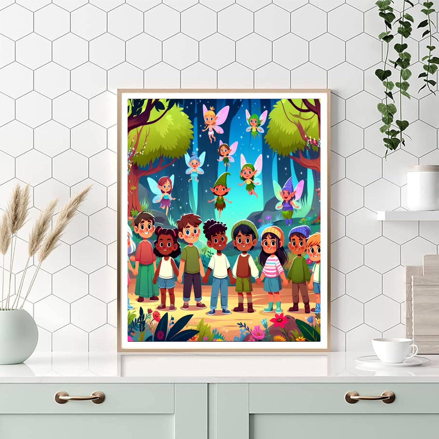 Mystic Forest Frolic Paint By Numbers Art