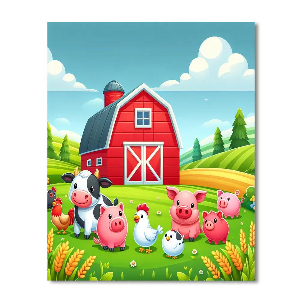 Lively Farm Paint By Number