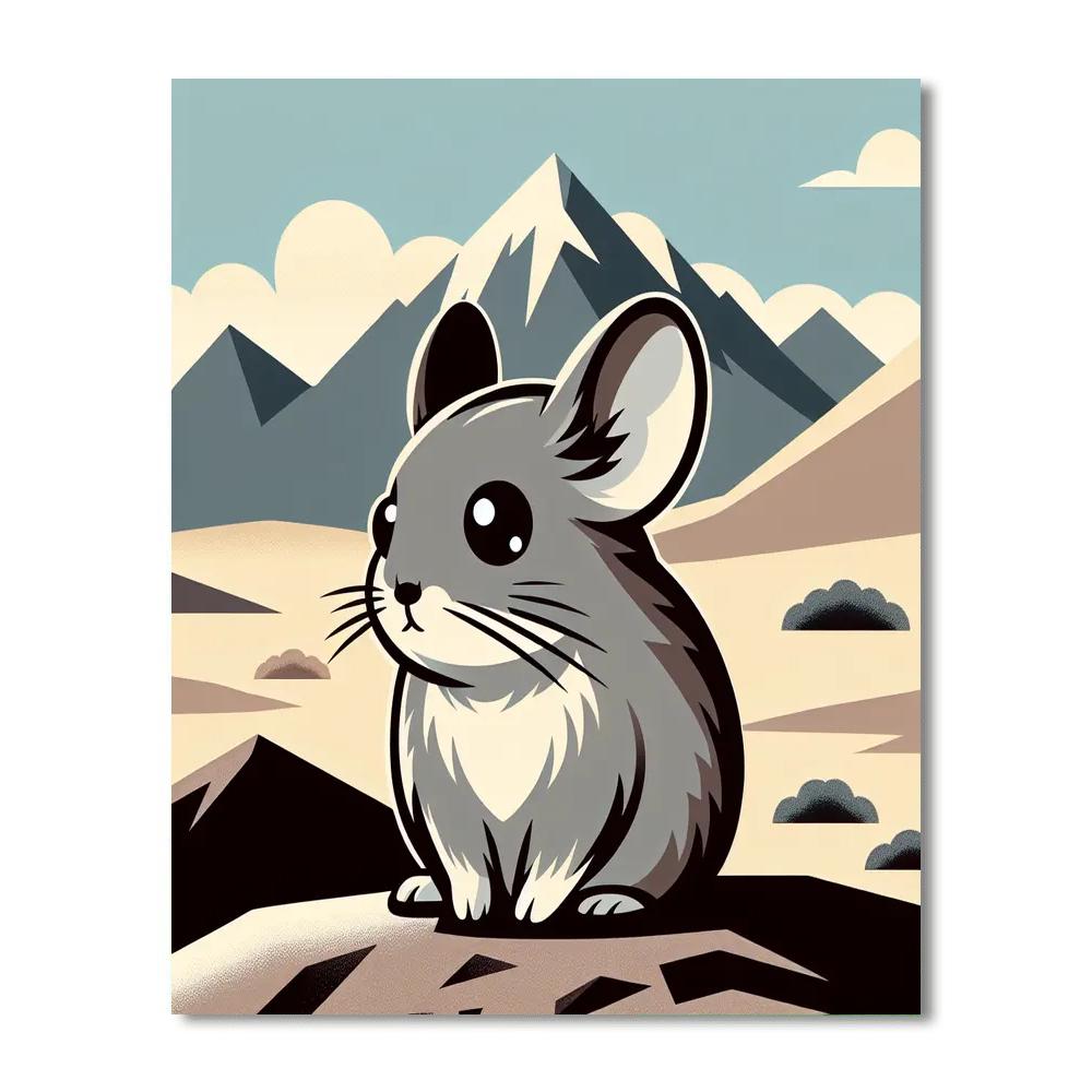 Pensive Pika Paint By Numbers Art