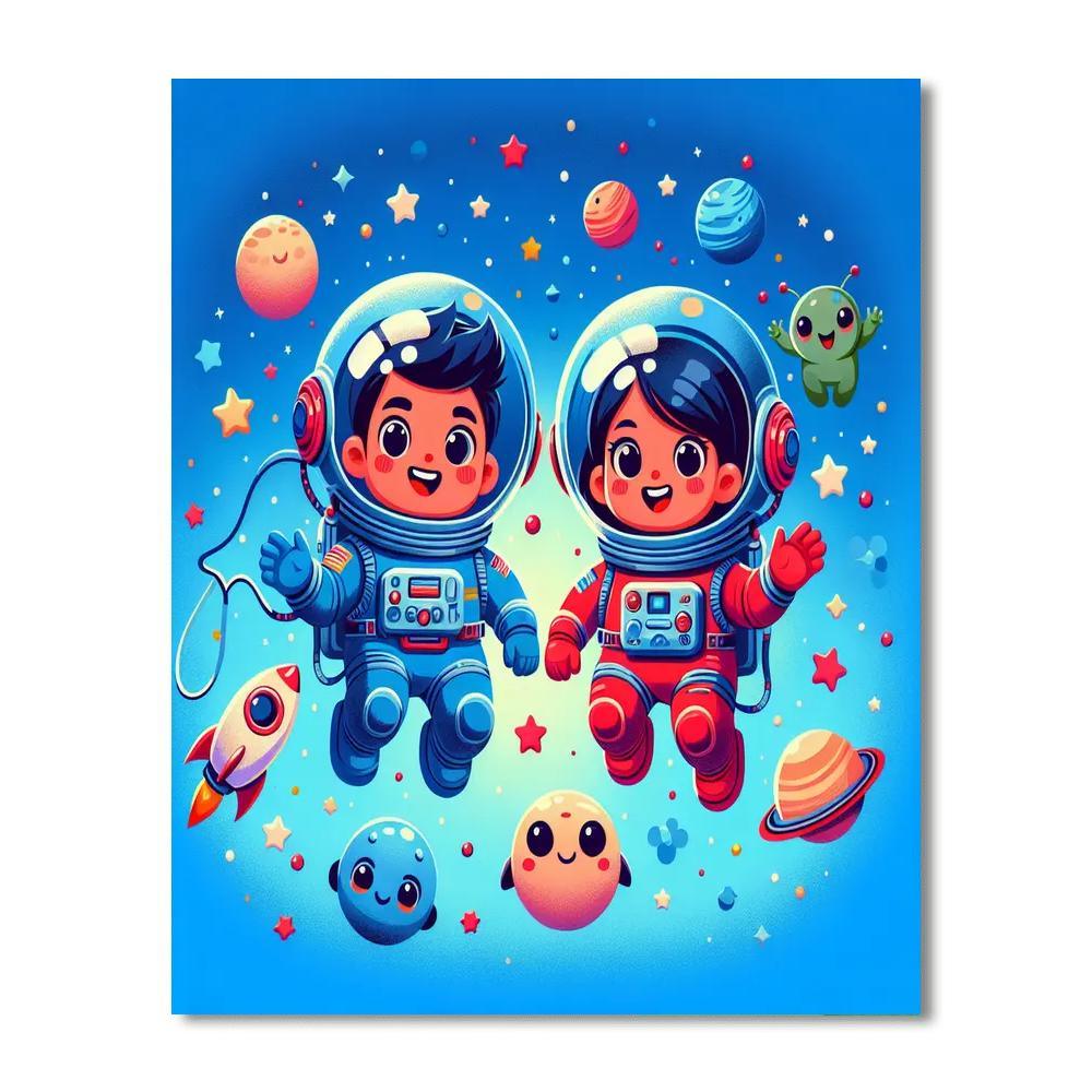 Happy Space Adventure Paint By Numbers