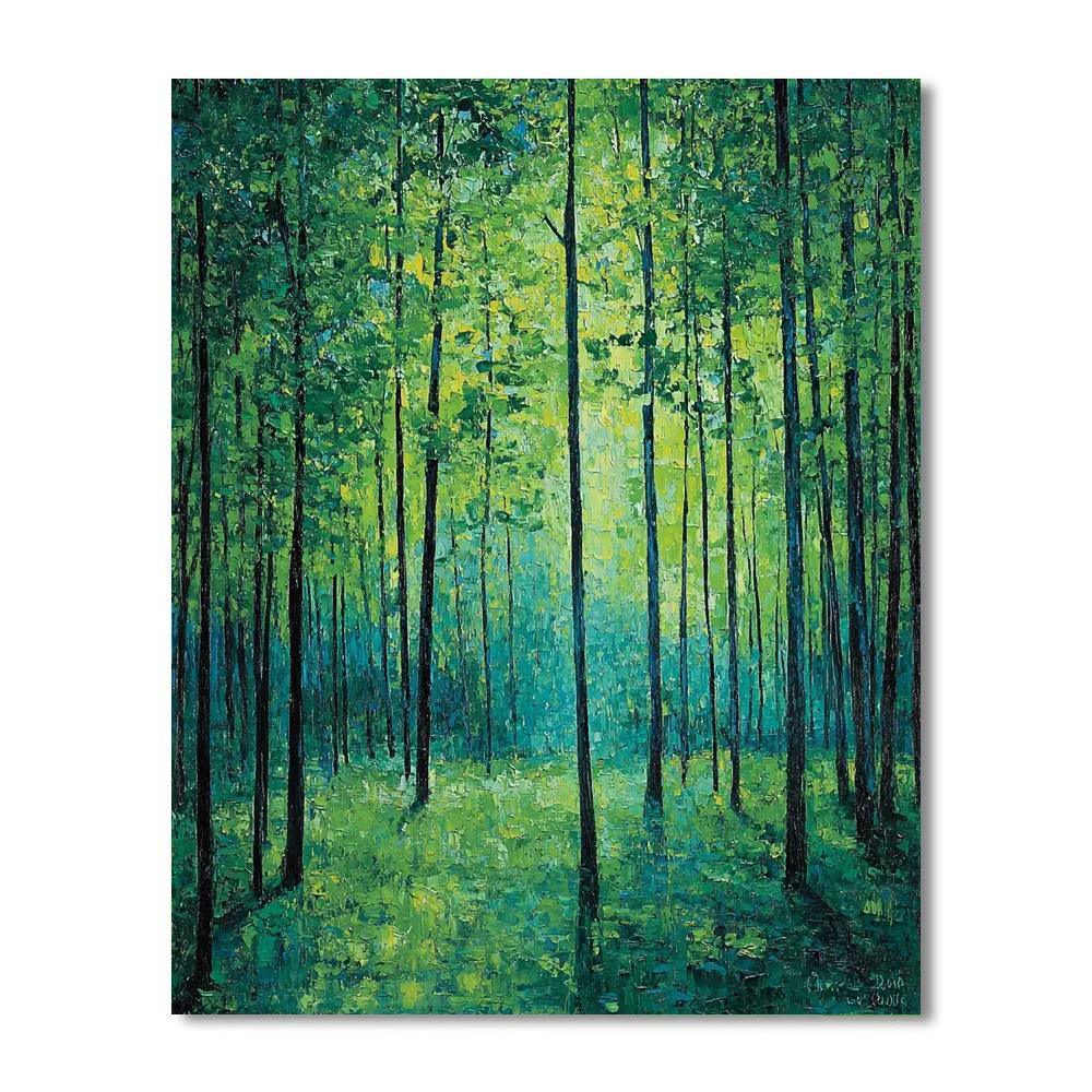 Edvard Munch Inspired Forest Melodies  Painting By Numbers Kit