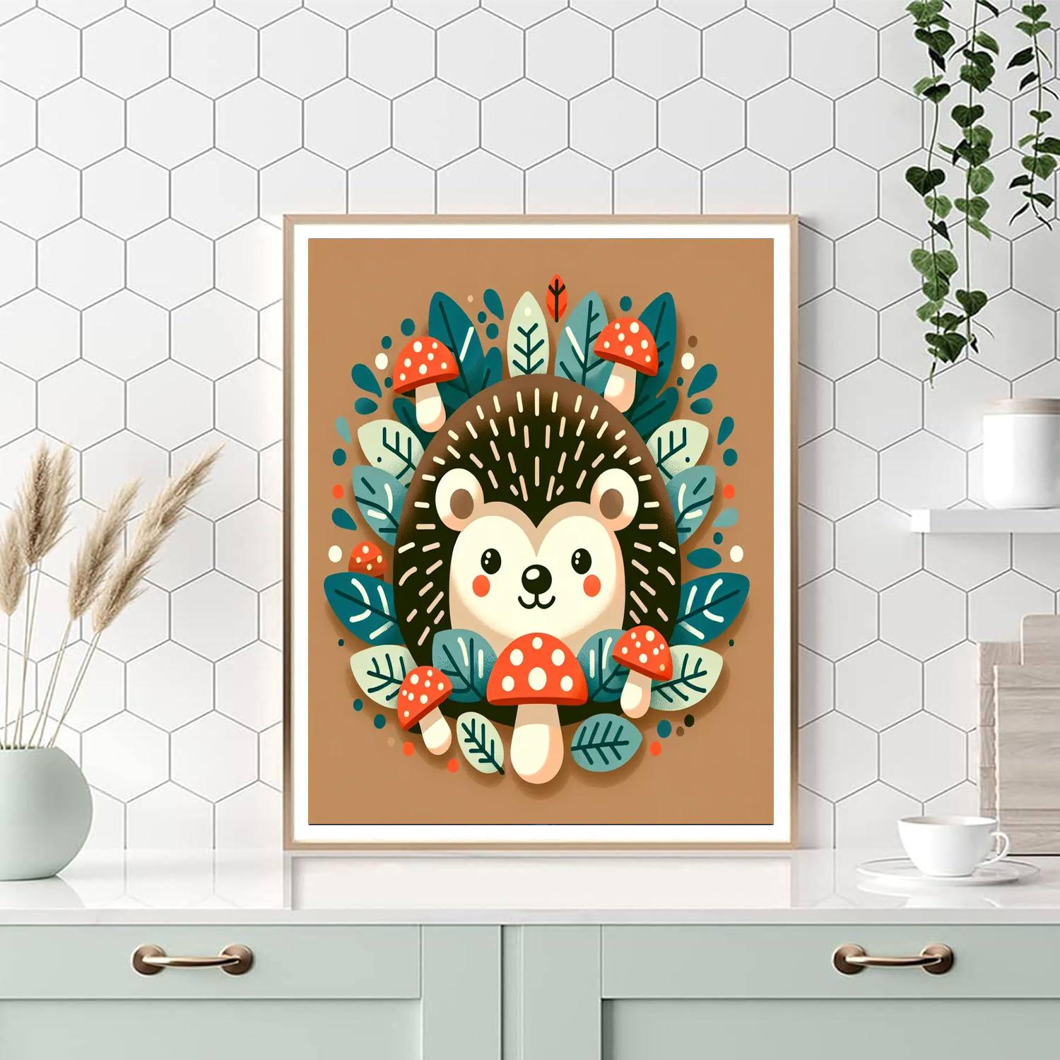 Charming Hedgehog Haven Paint By Color