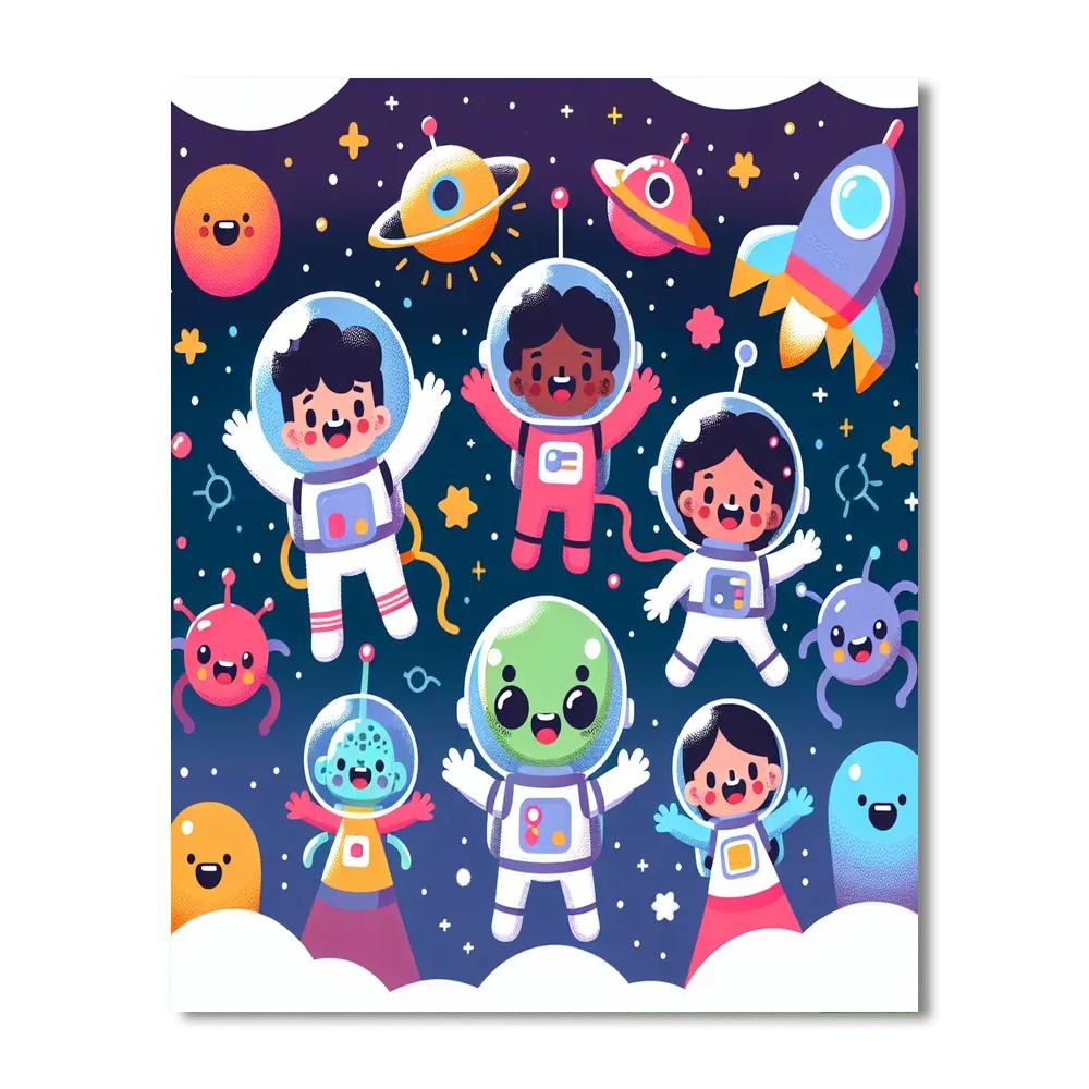Amazing Space Explorers Painting Number Kit