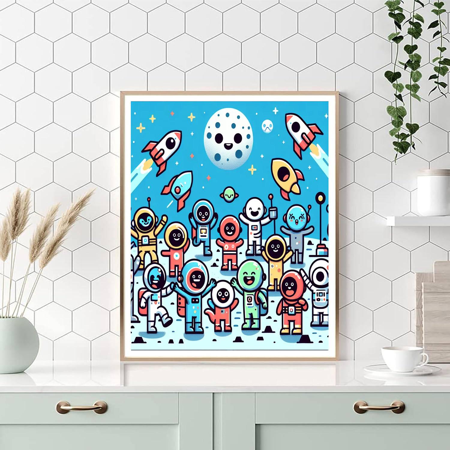 Lunar Landing Party Painting By Numbers Kit