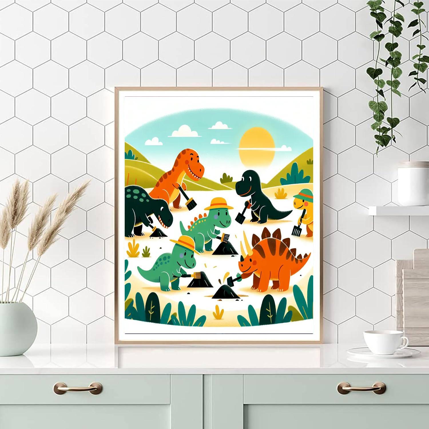 Daring Dinosaur Digs Numbered Painting Kits