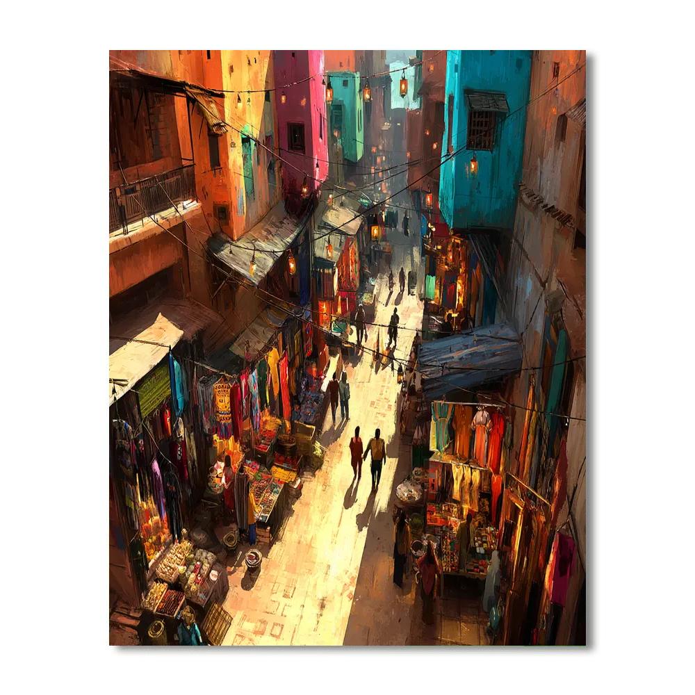 Street Market At Chatuchak DIY Paint By Numbers