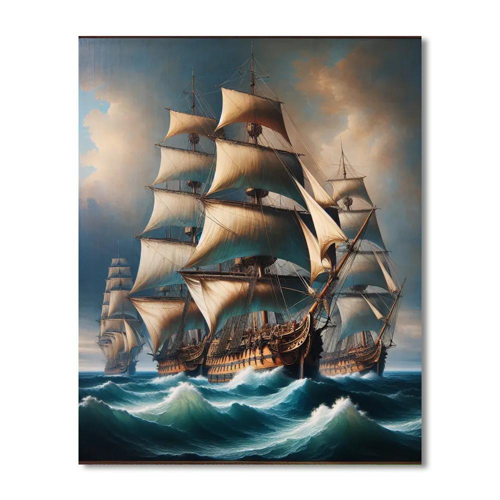 Antique Maritime Voyage Paint By Numbers