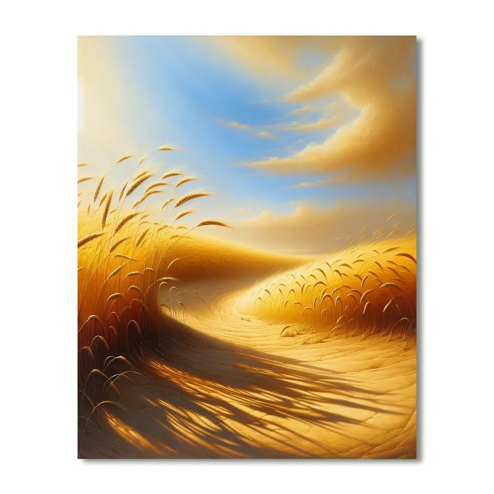 Sun-kissed Wheat Fields Painting By Numbers Kit
