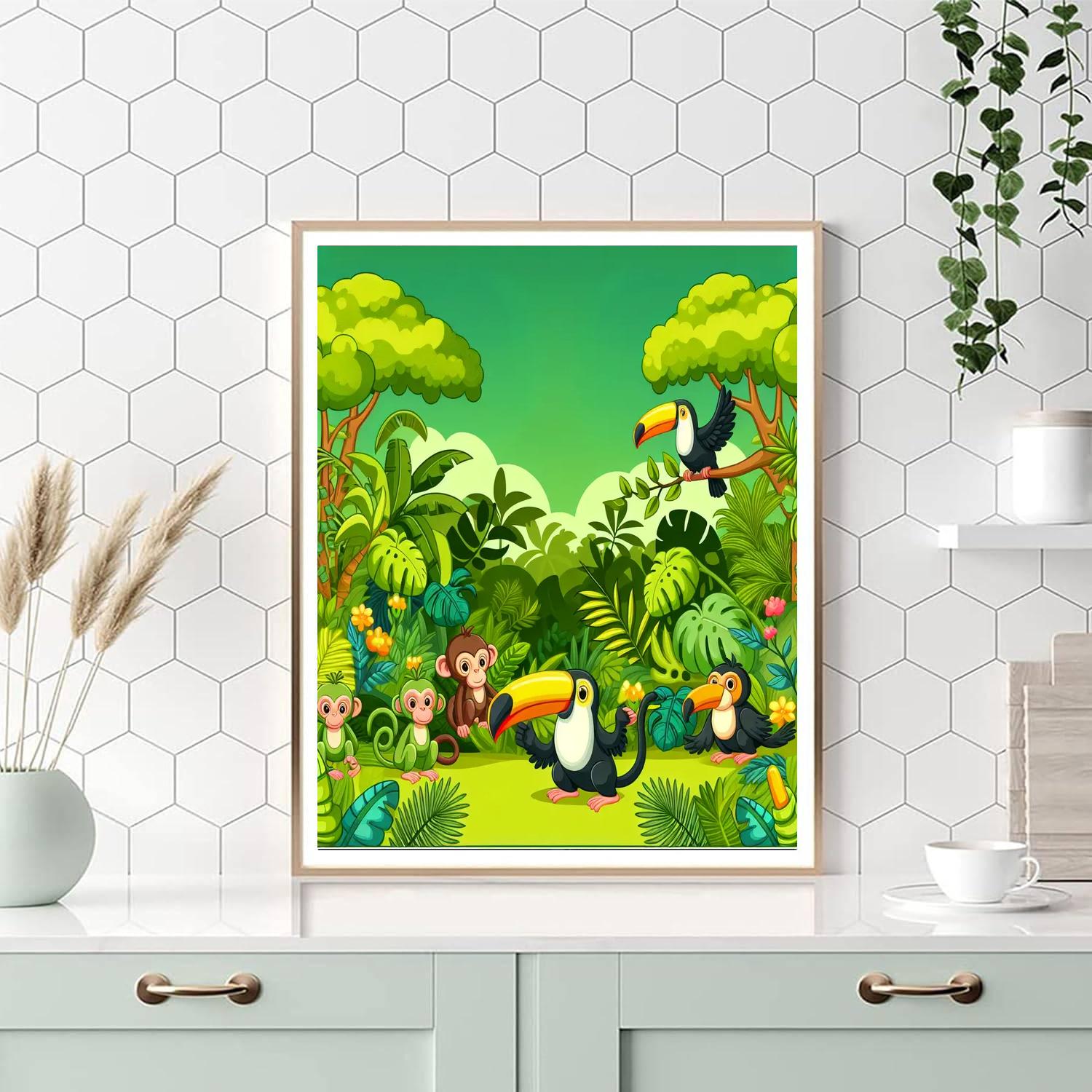 Journey To The Jade Jungle Paint By Numbers Art