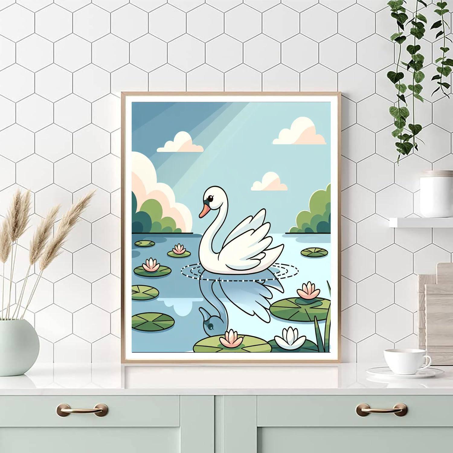 Swan Lake Dream Painting By Numbers Kit