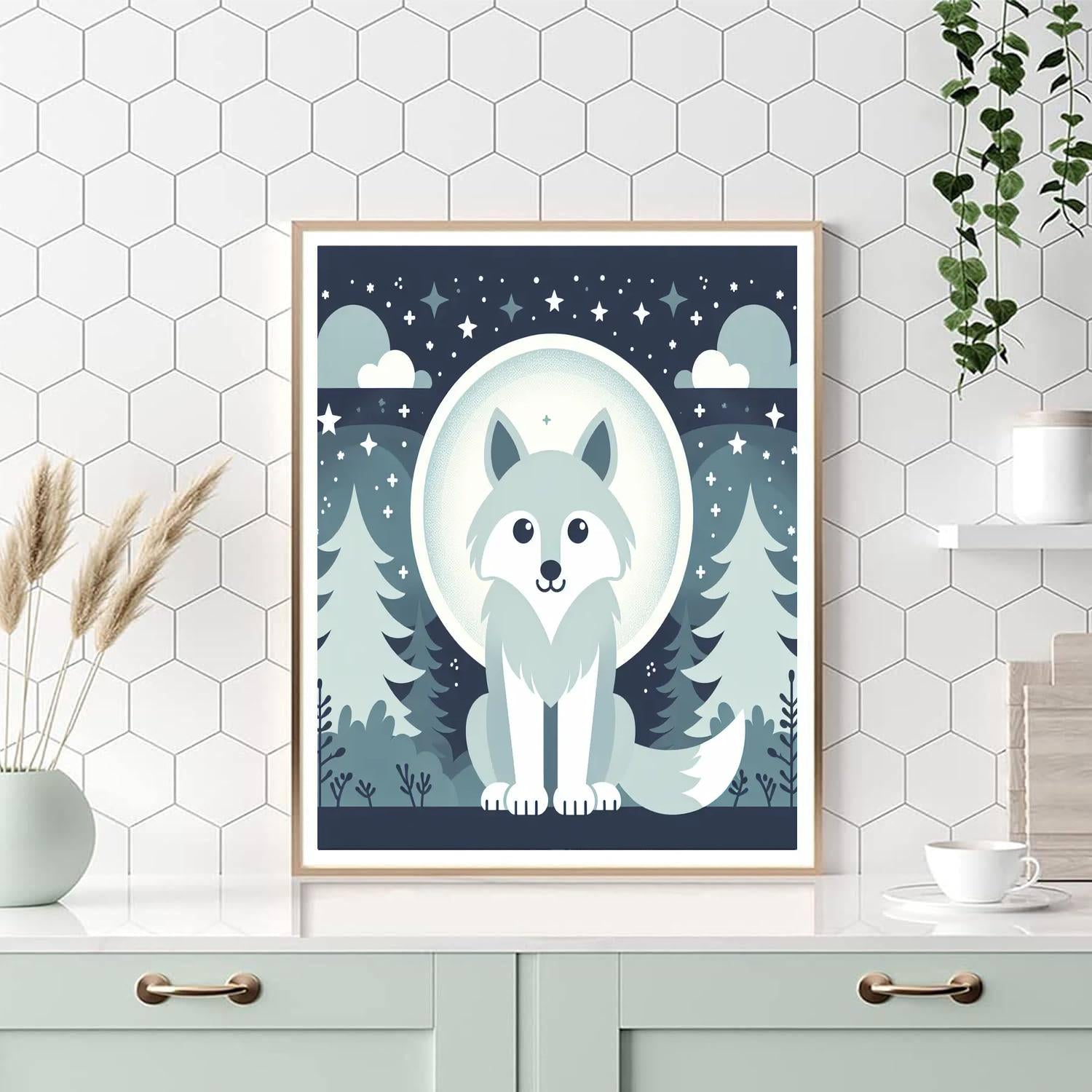 Wondrous Wolf DIY Paint By Numbers