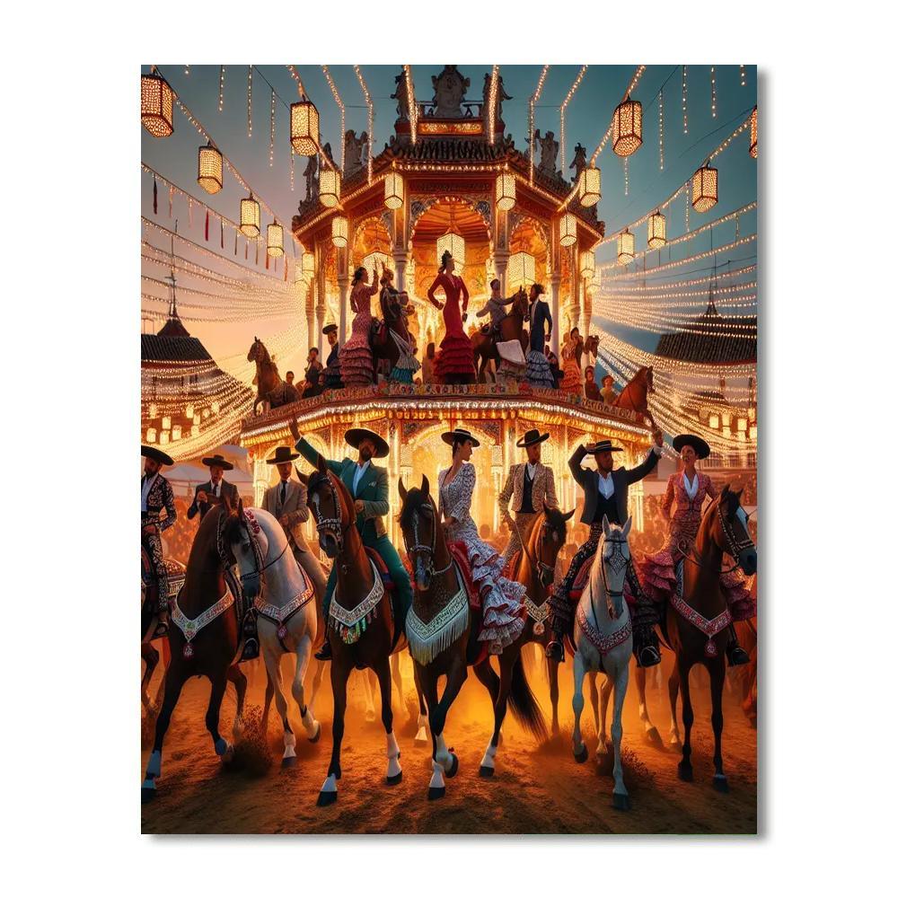 La Feria De Abril - Seville Paint By Color