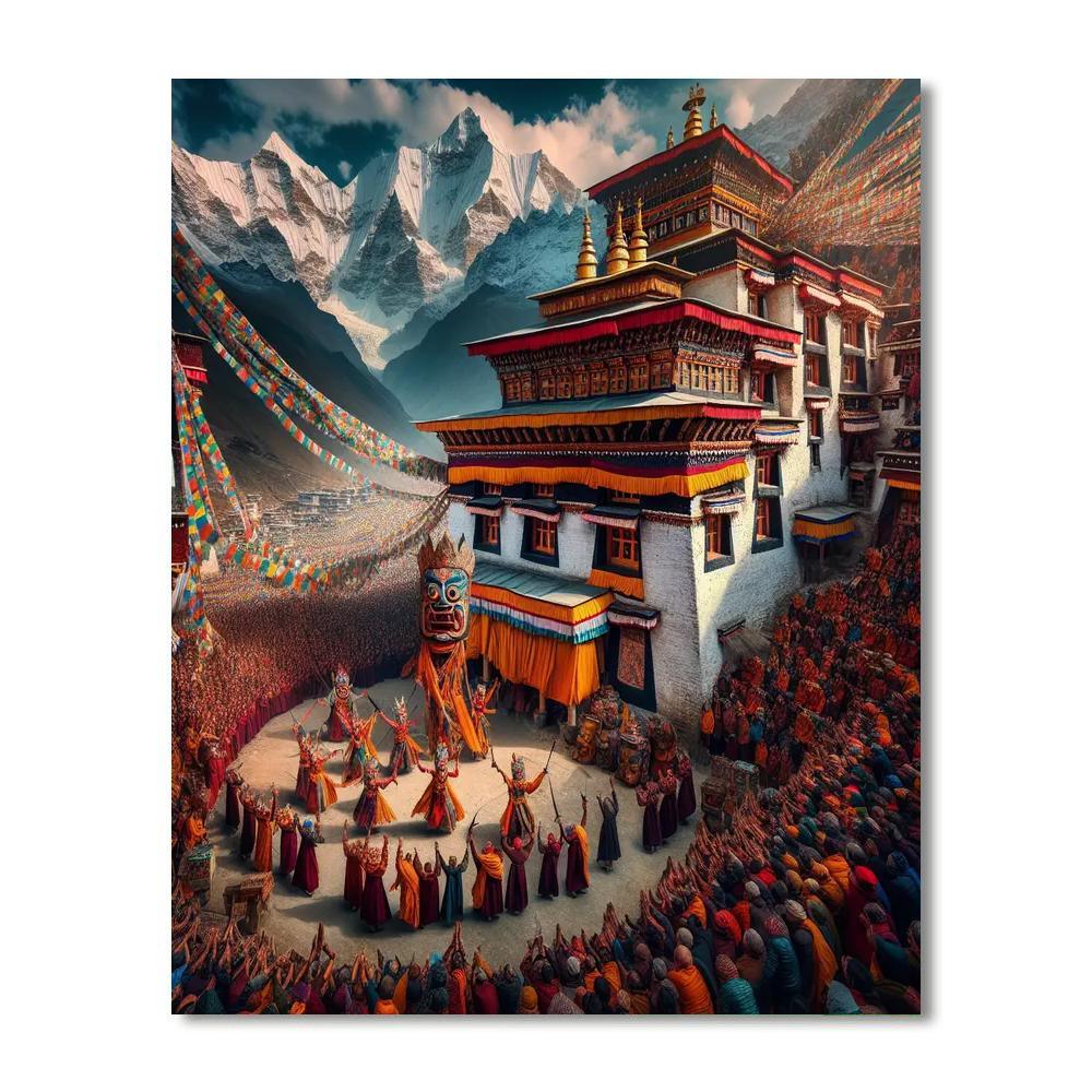 Hemis Festival - Hemis Monastery, India Number Painting