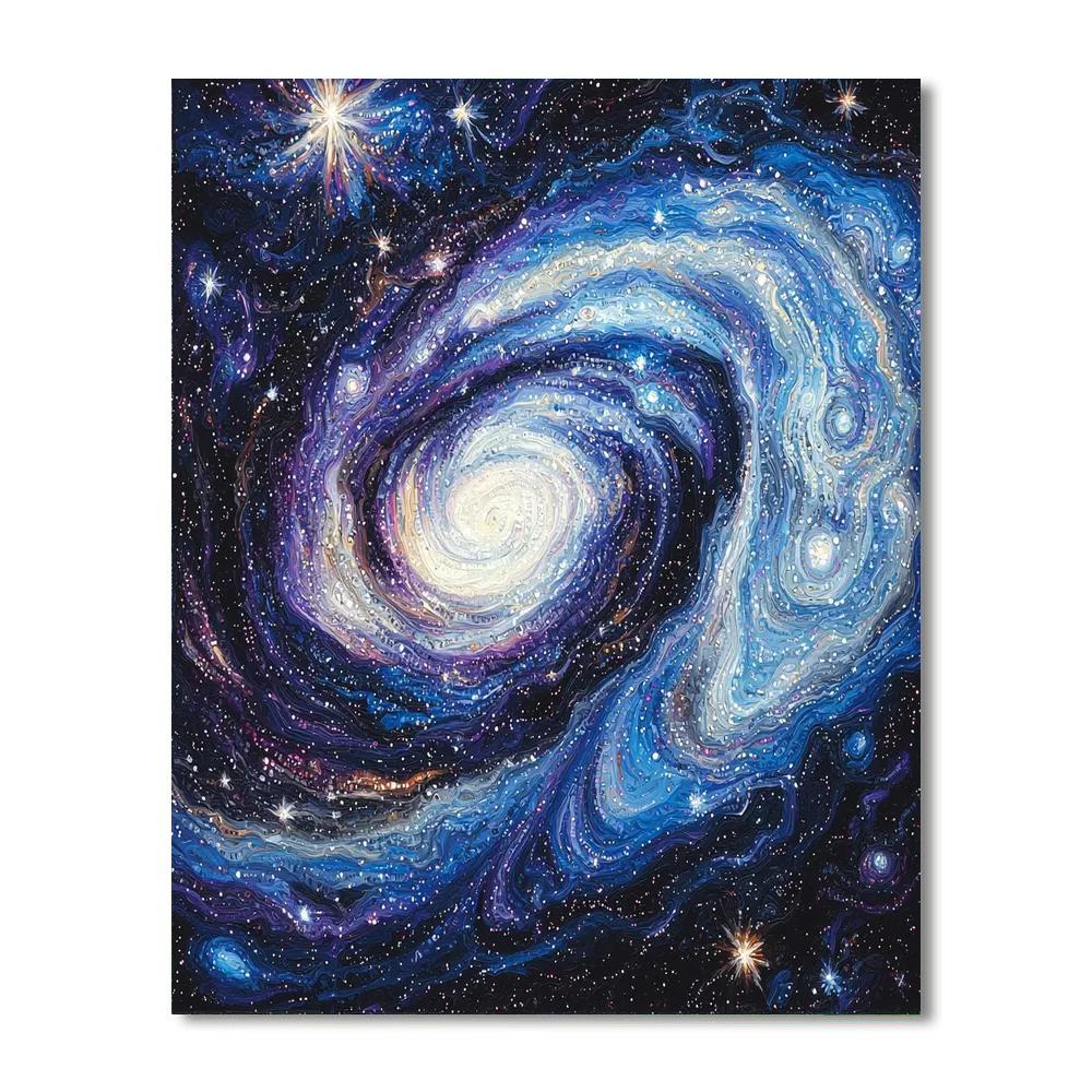 Georges Seurat Inspired Celestial Swirls  Numbered Painting Kits