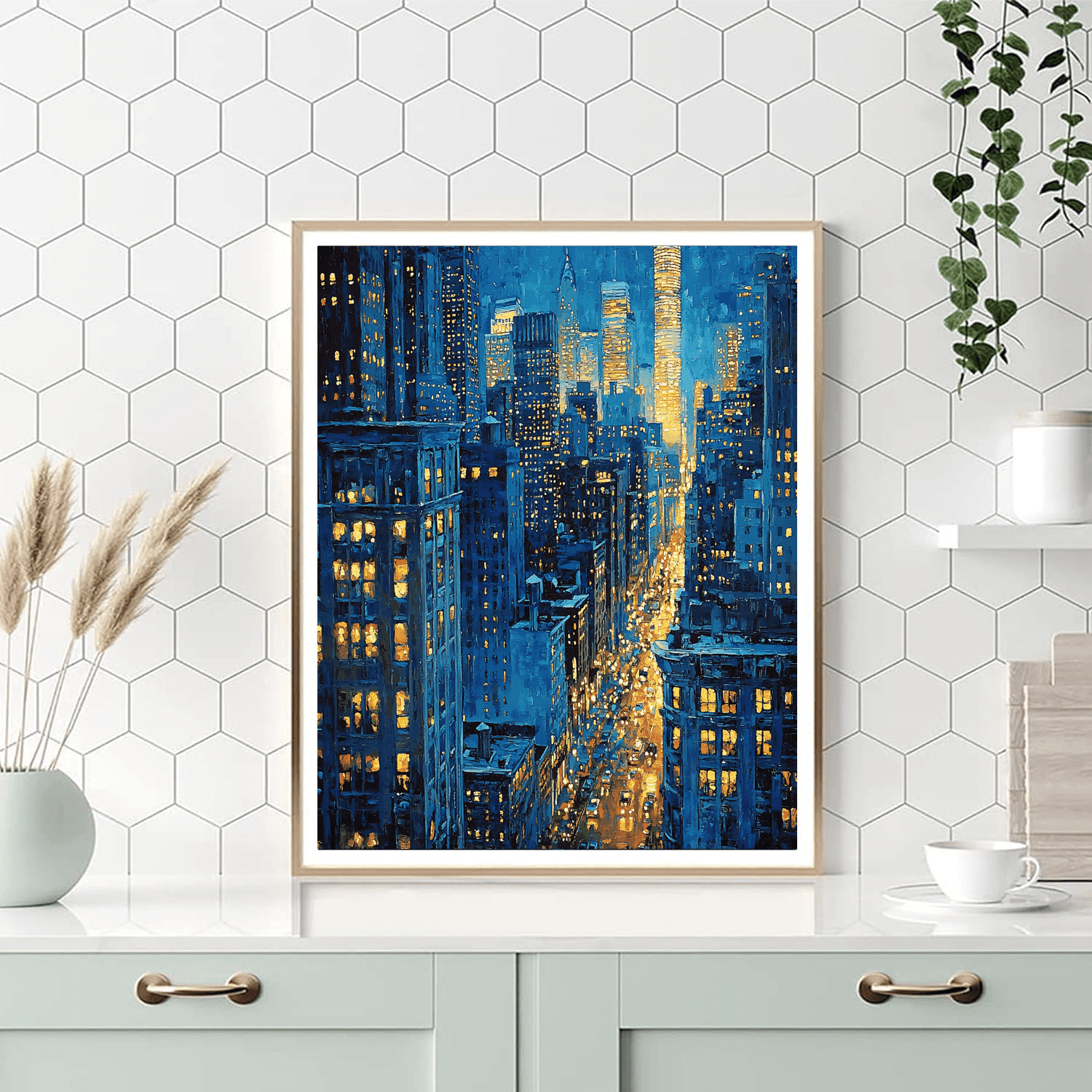 Edward Hopper Inspired Night Over The City  Numbered Painting Kits