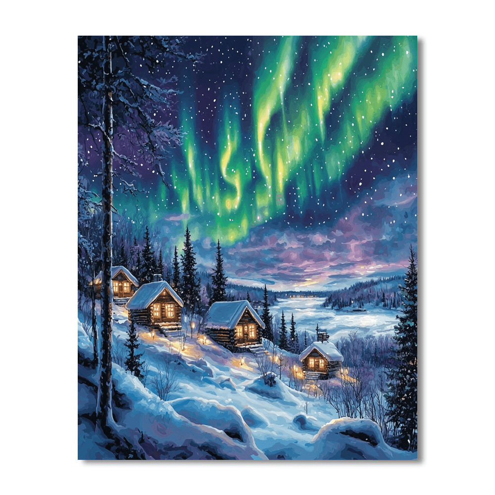 Lapland's Northern Lights Paint By Numbers