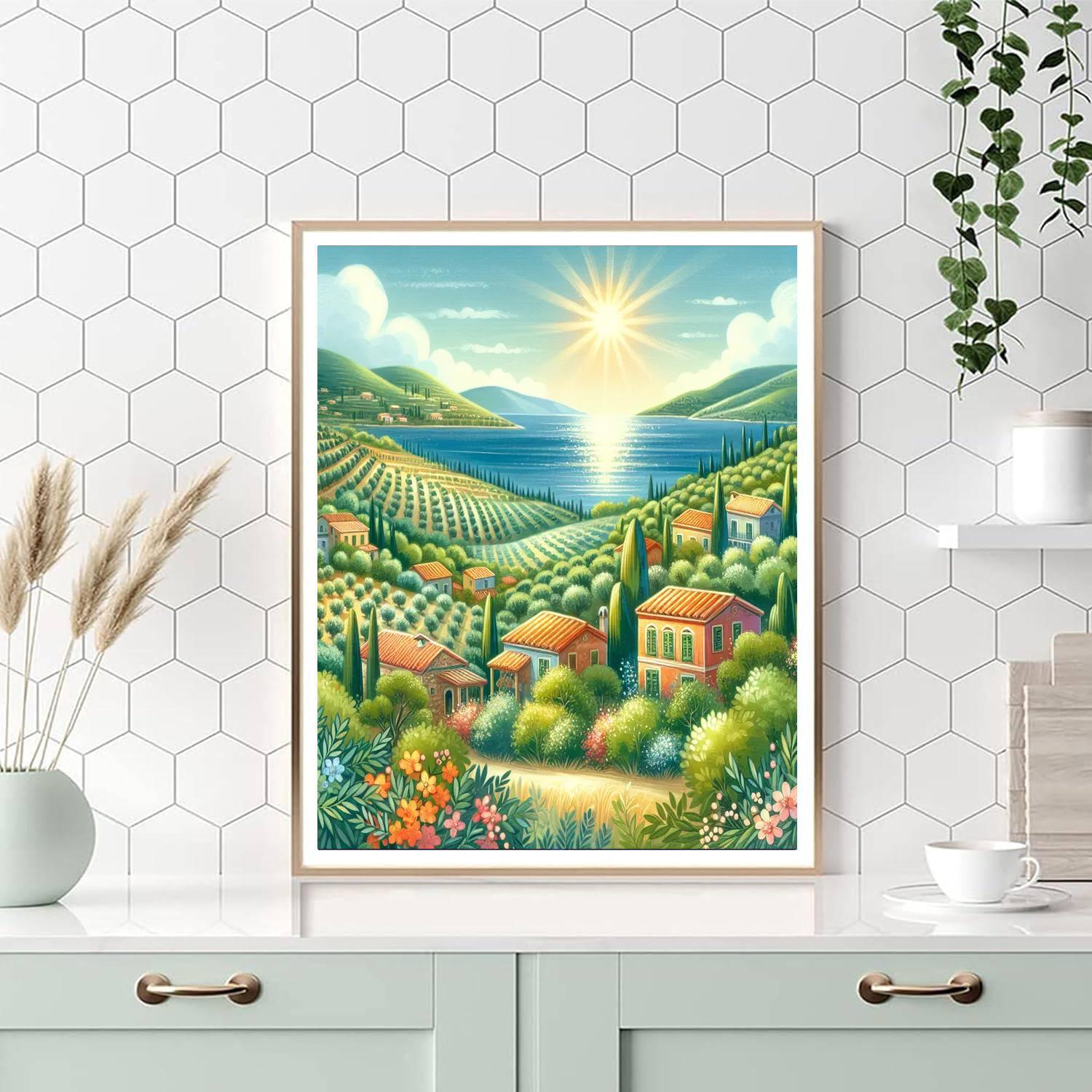 Mediterranean Summer Paint By Numbers Art