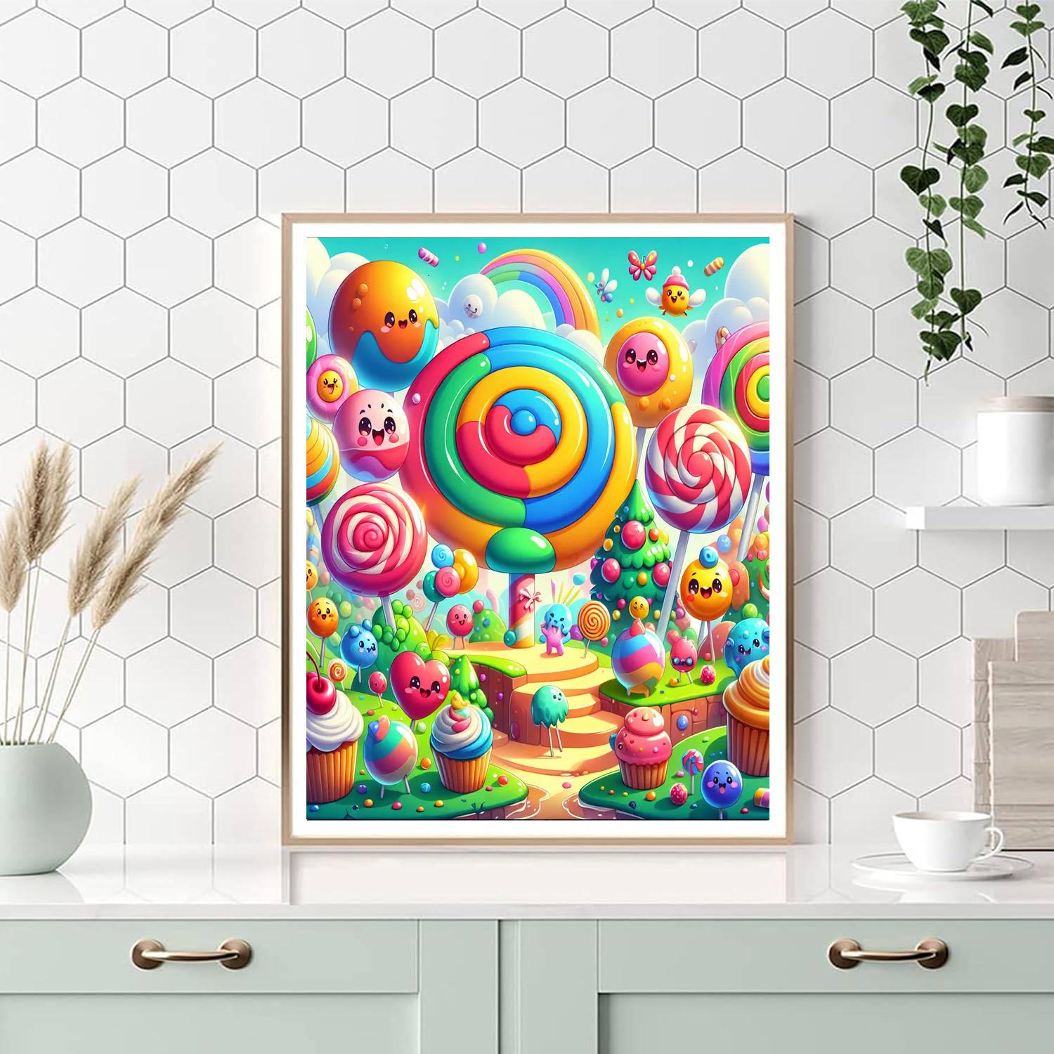 Fantastic Candyland Paint By Numbers Art