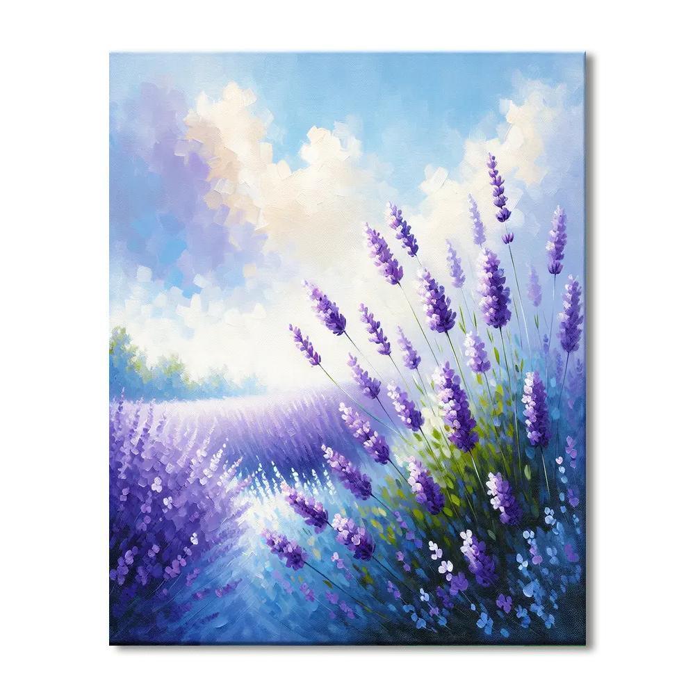 Dreamy Lavender Field Escape DIY Paint By Numbers
