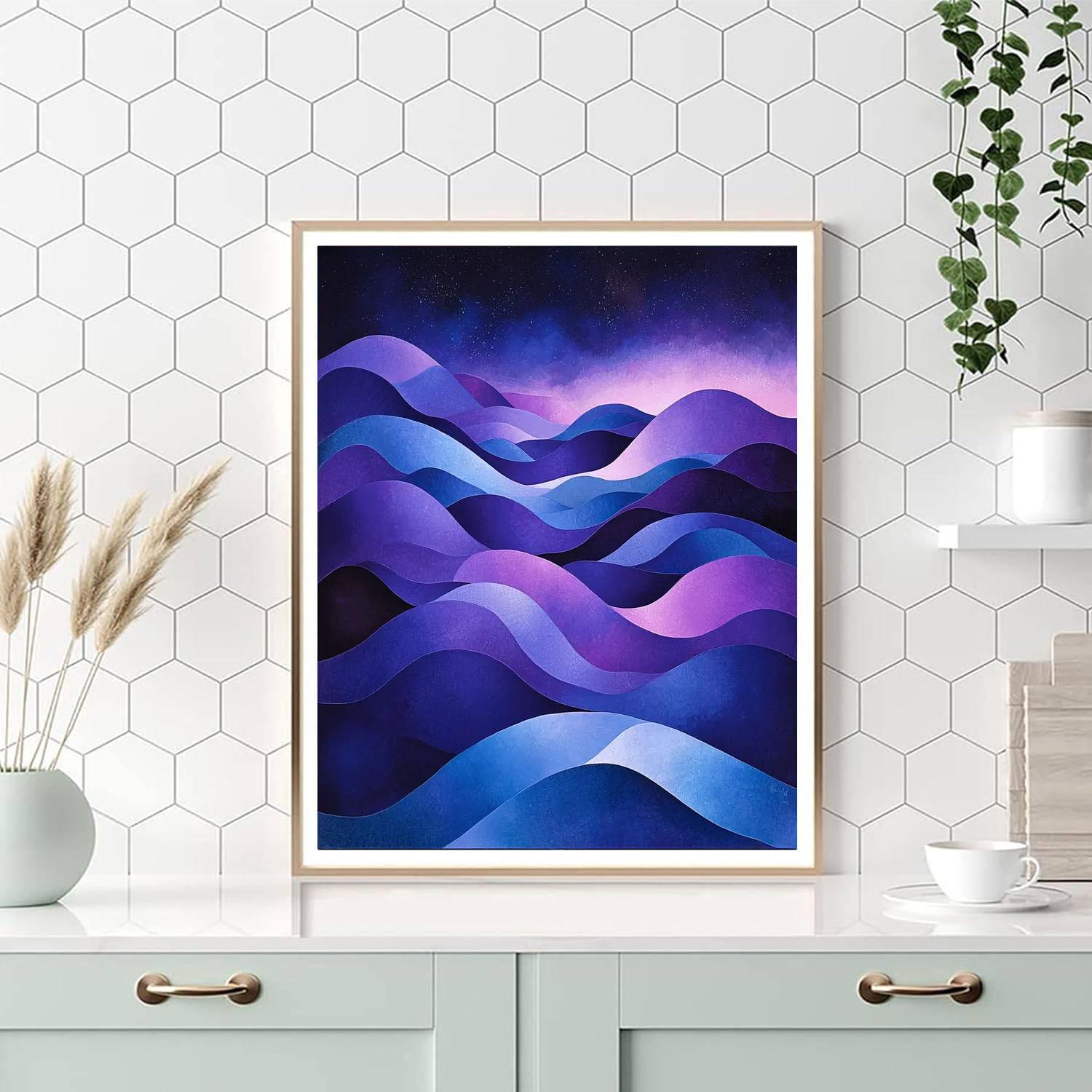 Michelangelo Inspired Galactic Waves  Painting Number Kit