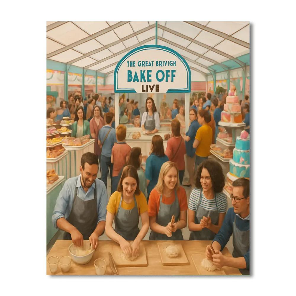 The Great British Bake Off Live Numbered Painting Kits