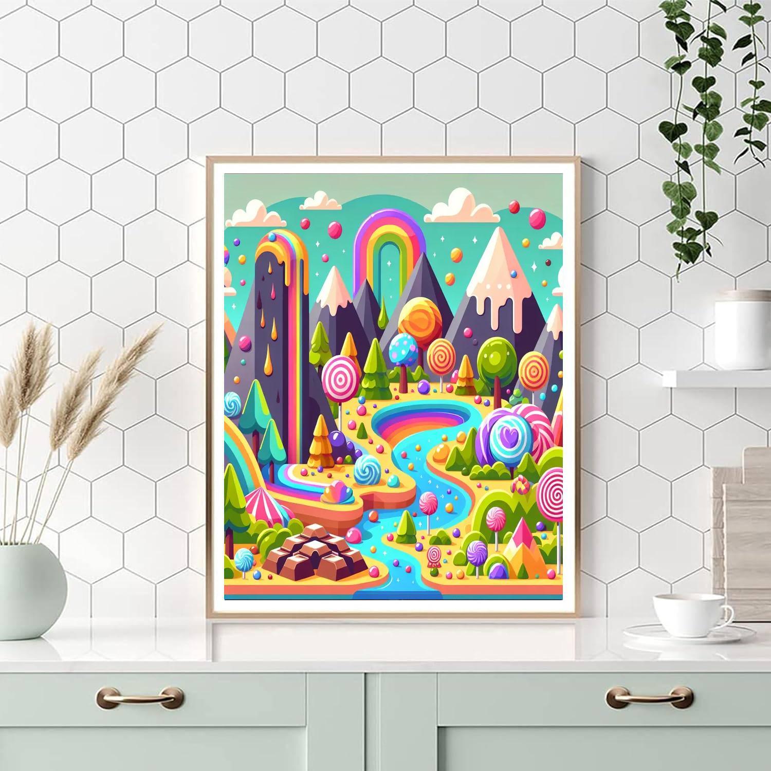 Cheerful Candyland Adventure Paint By Number
