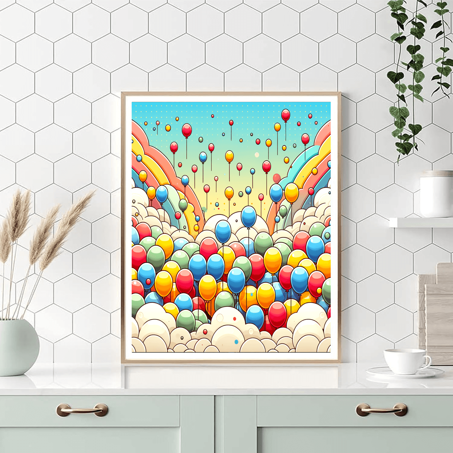 Bubbly Balloon Festival Paint By Number