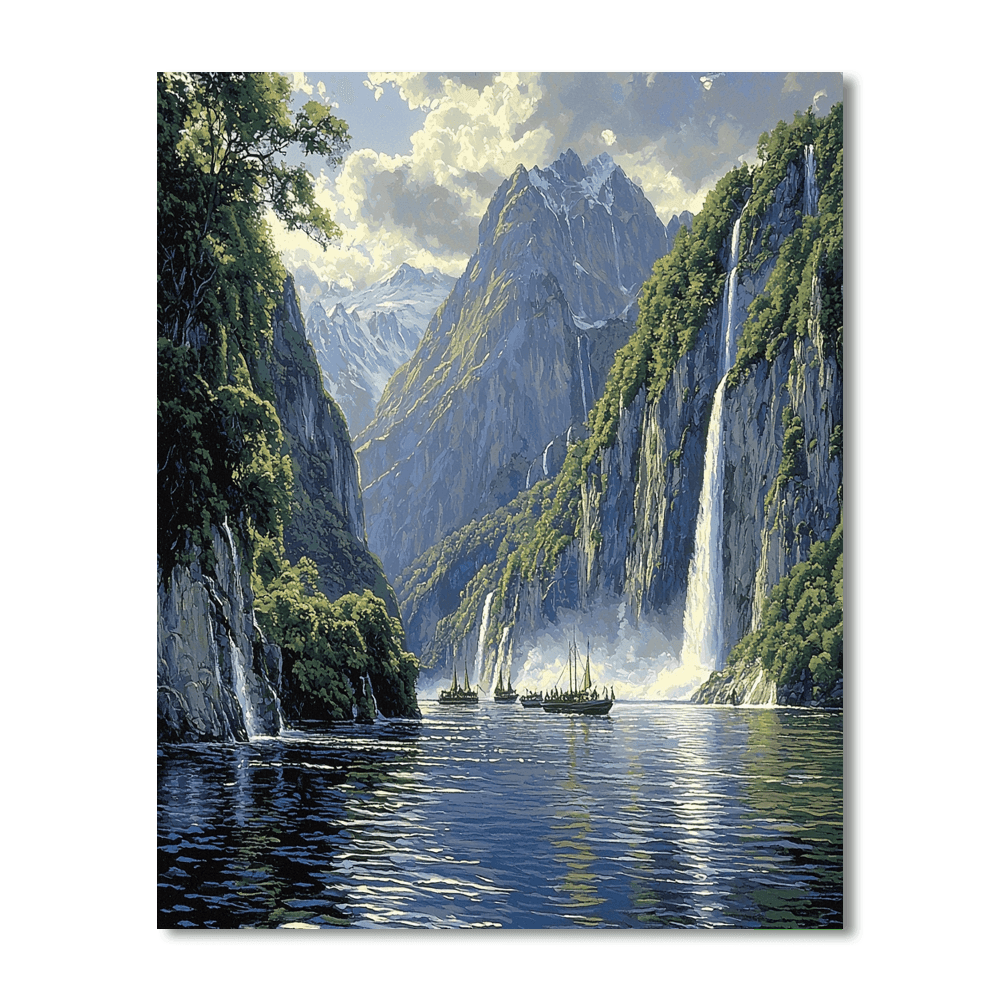Milford Sound Painting Number Kit
