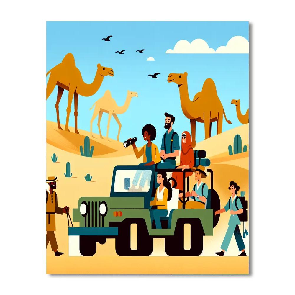Explorer's Desert Safari DIY Paint By Numbers