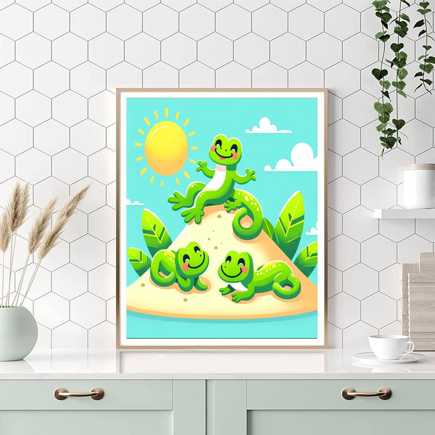 Groovy Gecko Getaway Numbered Painting Kits