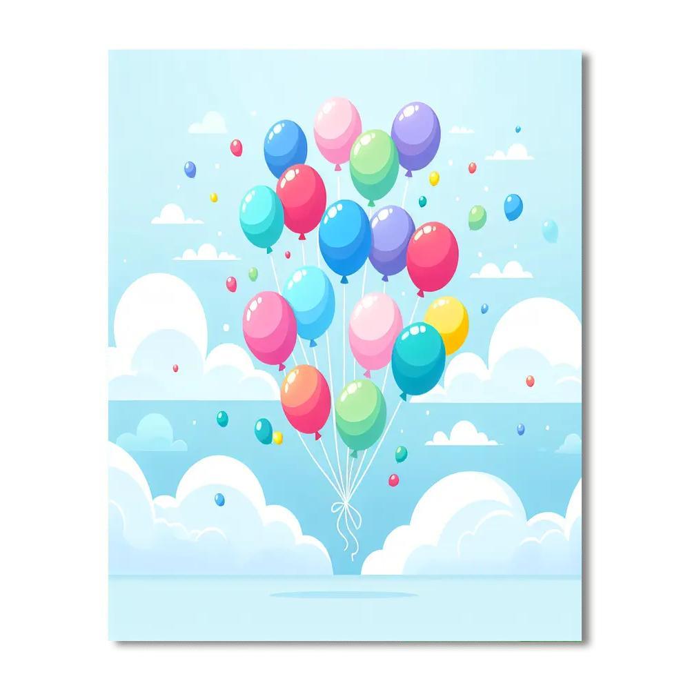 Skybound Balloon Adventure Painting By Numbers Kit