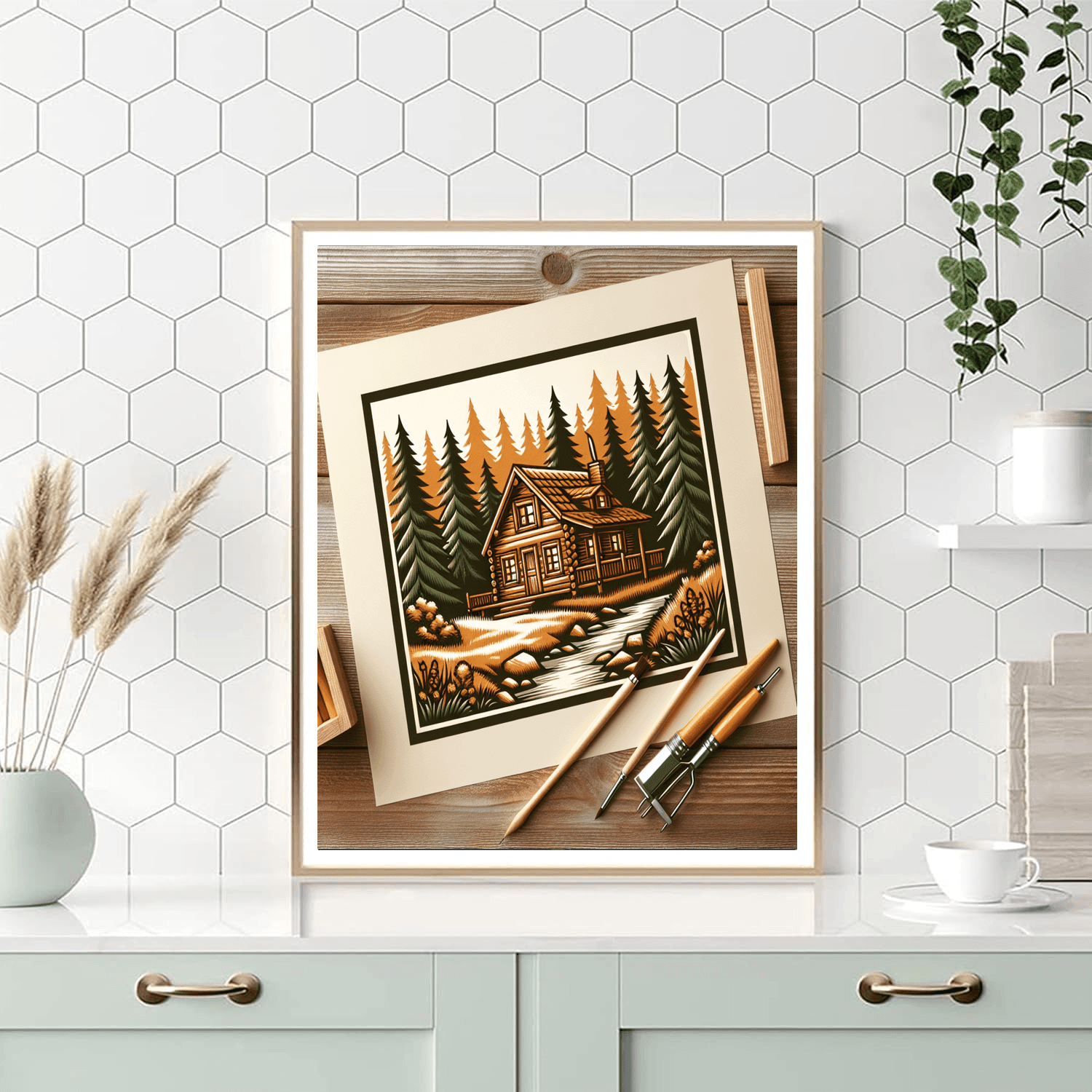 Charming Cozy Cabin Retreat Painting By Numbers Kit