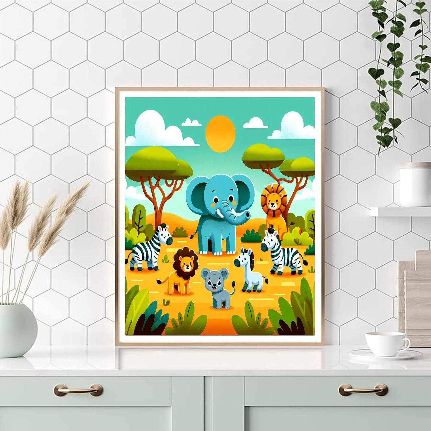 Jolly Safari Adventure DIY Paint By Numbers