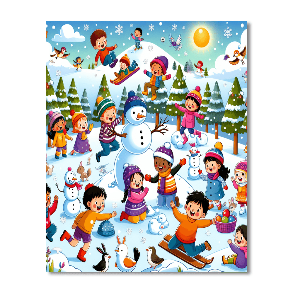 Adventure In The Snow Paint By Color