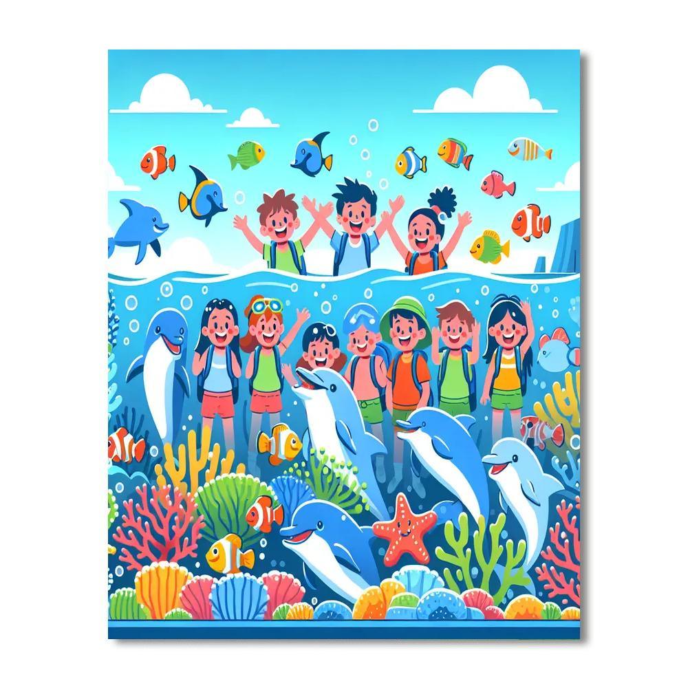 Bubbly Ocean Explorers Paint By Numbers Kits