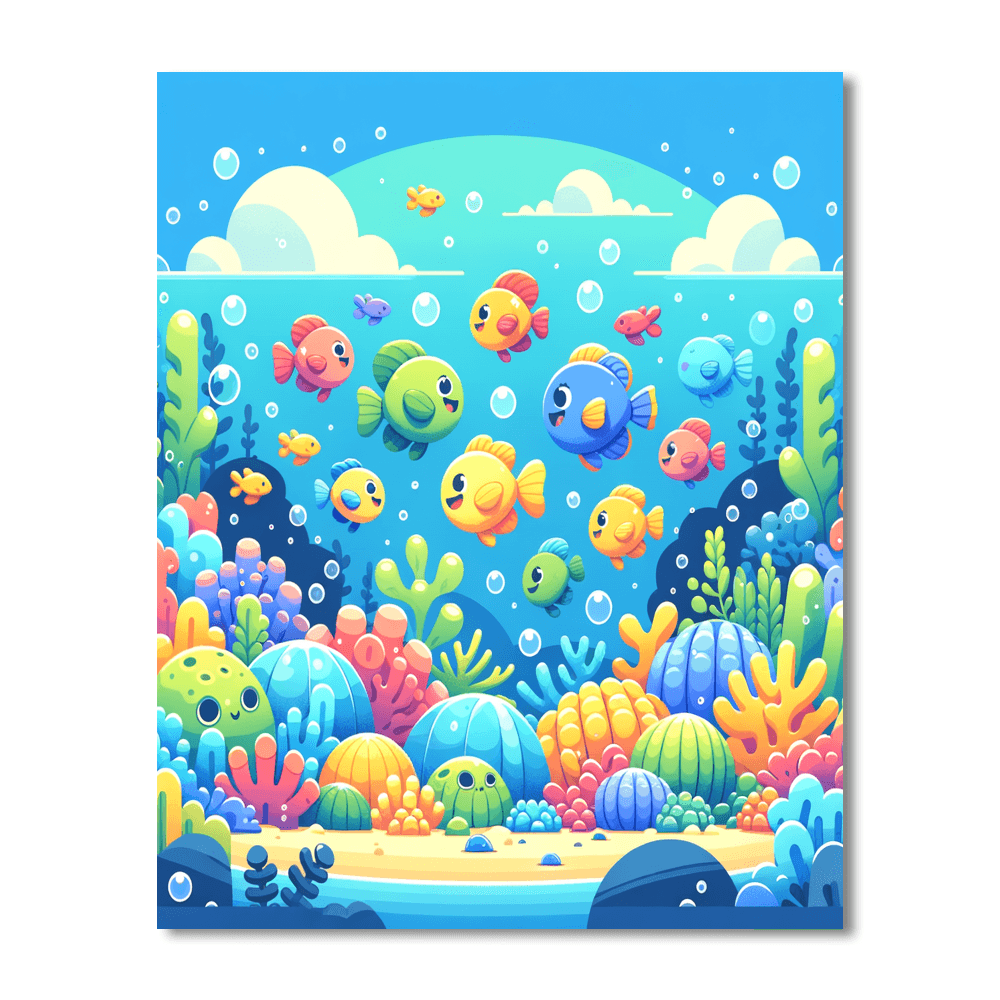 Funky Fish Friends DIY Paint By Numbers