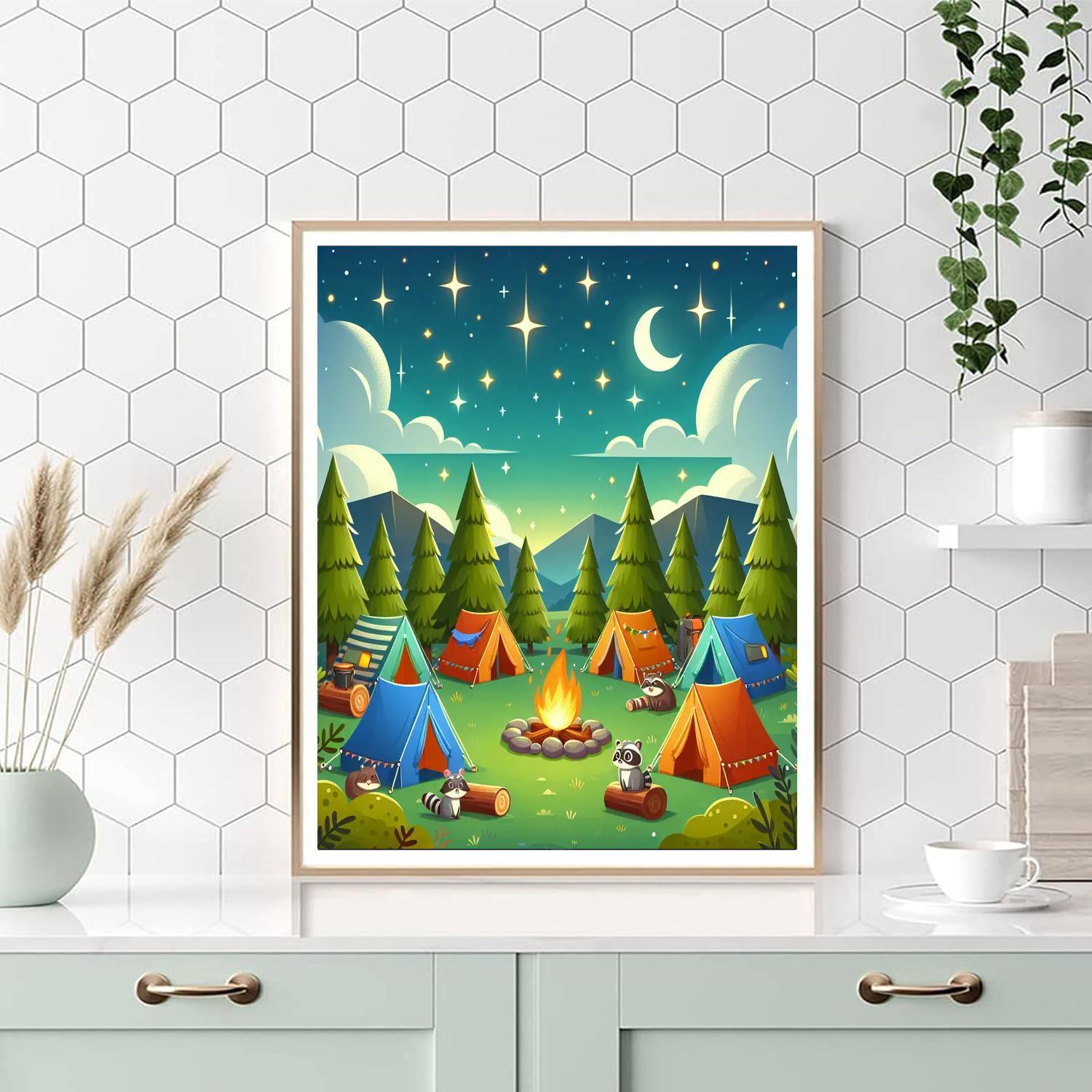 Happy Campers Paint By Numbers Art