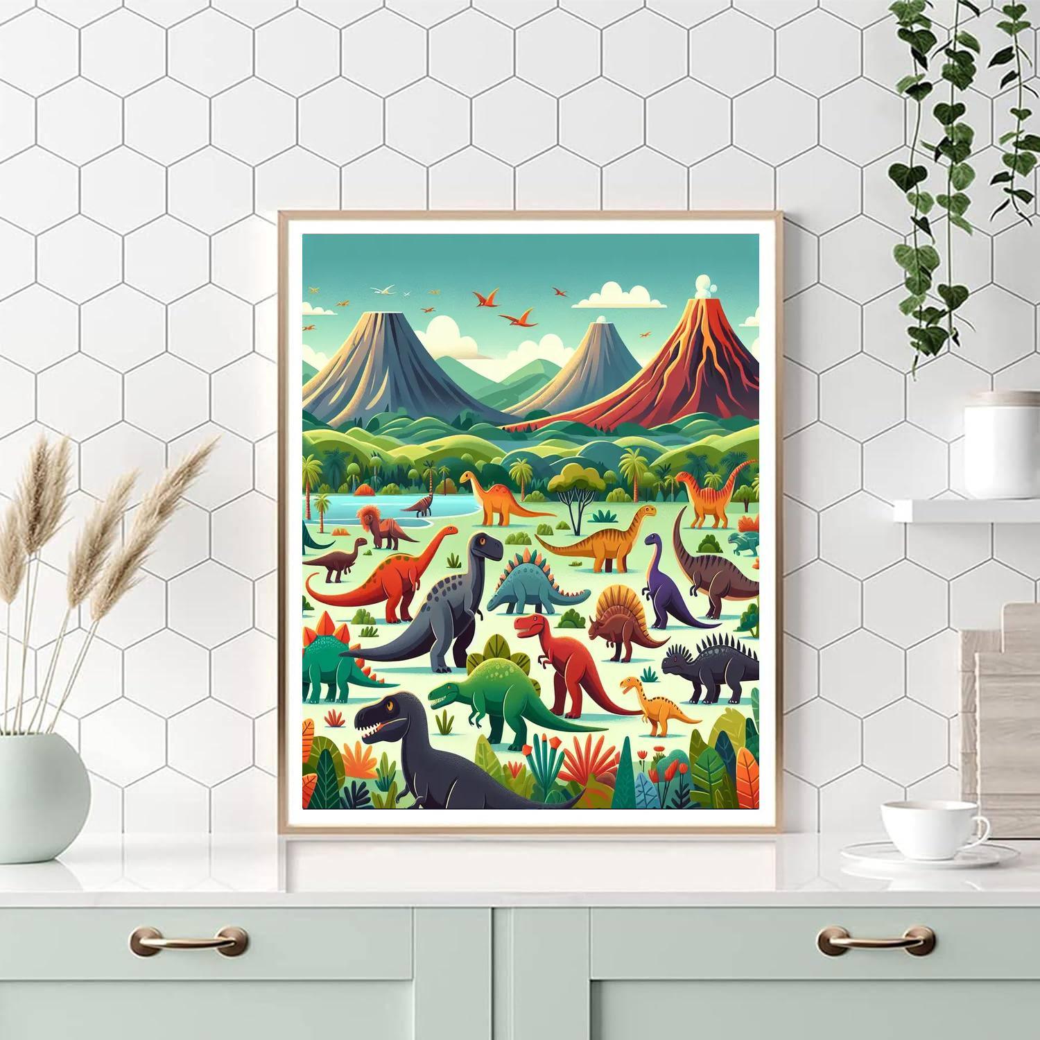 Gigantic Dino Discoveries Paint By Color