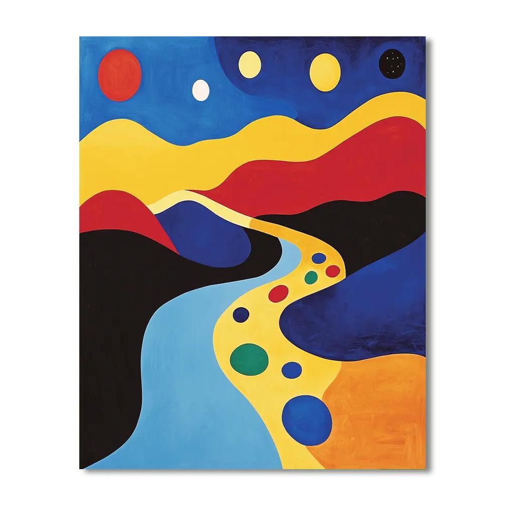 Joan Miró Inspired Visionary Landscapes  Numbered Painting Kits